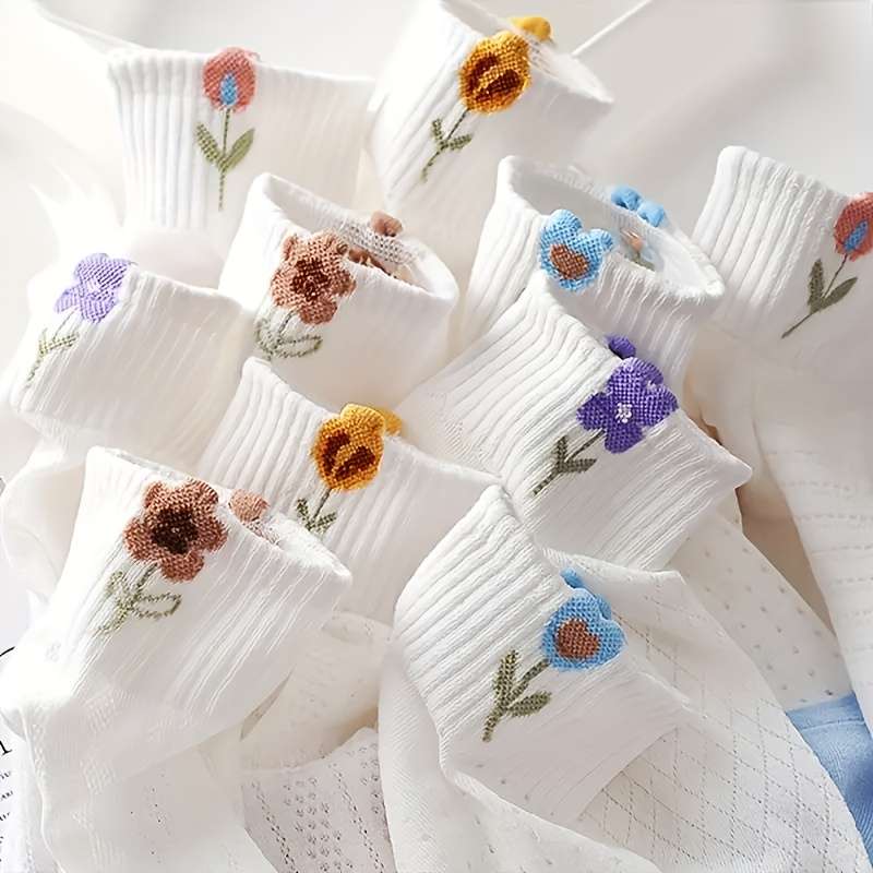 5 Pairs One Size High Elastic Socks