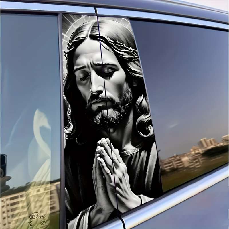 2pcs   24.99 cmx50.01 cm Jesus Christian Themed Stickers
