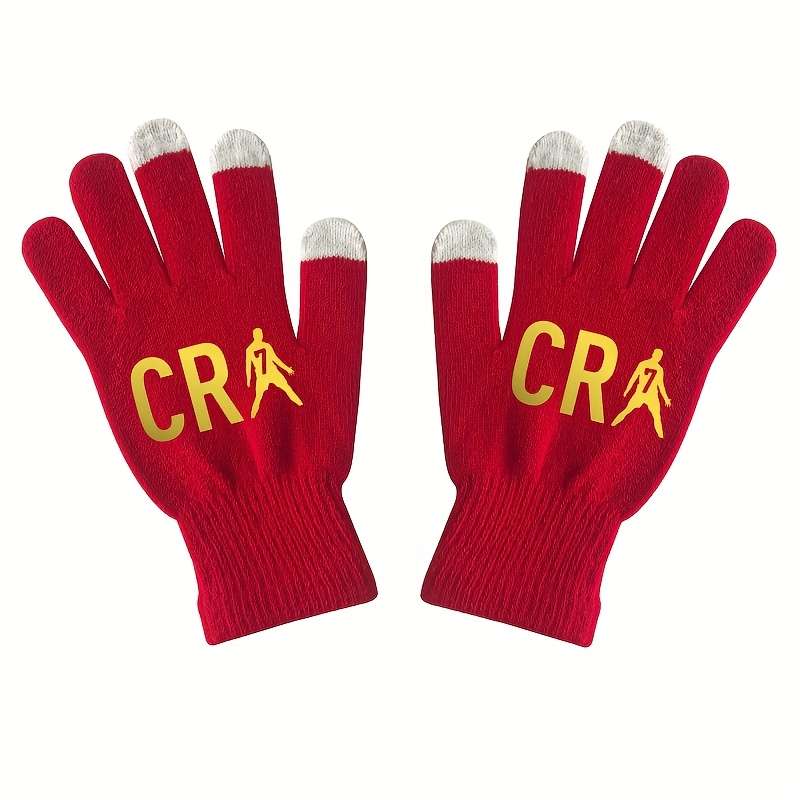 1 Pair Red Warm Gloves