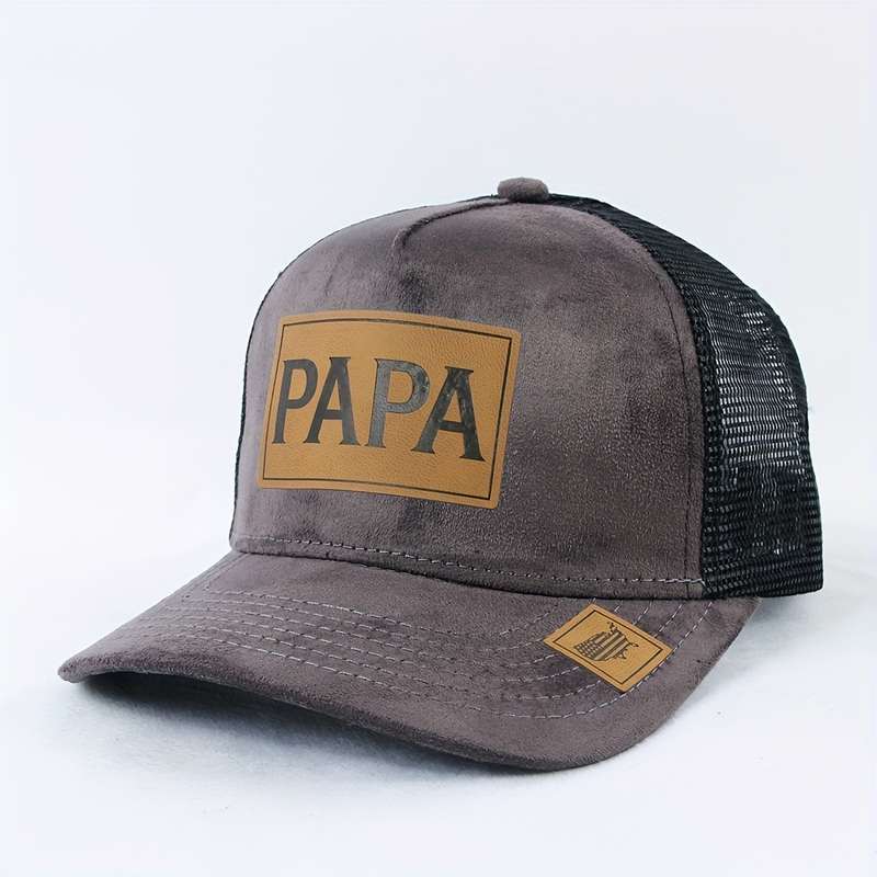 1pc Breathable Mesh Baseball Cap for Men Women Adjustable Sun-Protective Trucker Hat with Tren