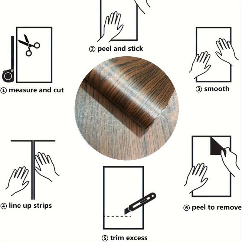 1PC Wall StickersPink Marble Pattern45x153cm