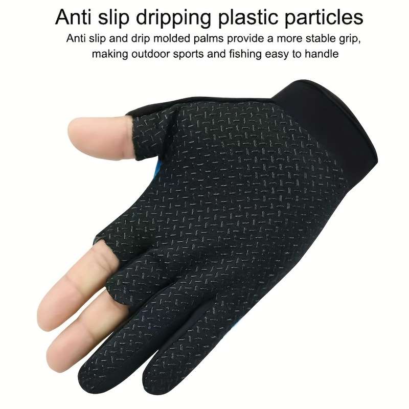 1 Pair Blue One Size Outdoor Sports Gloves