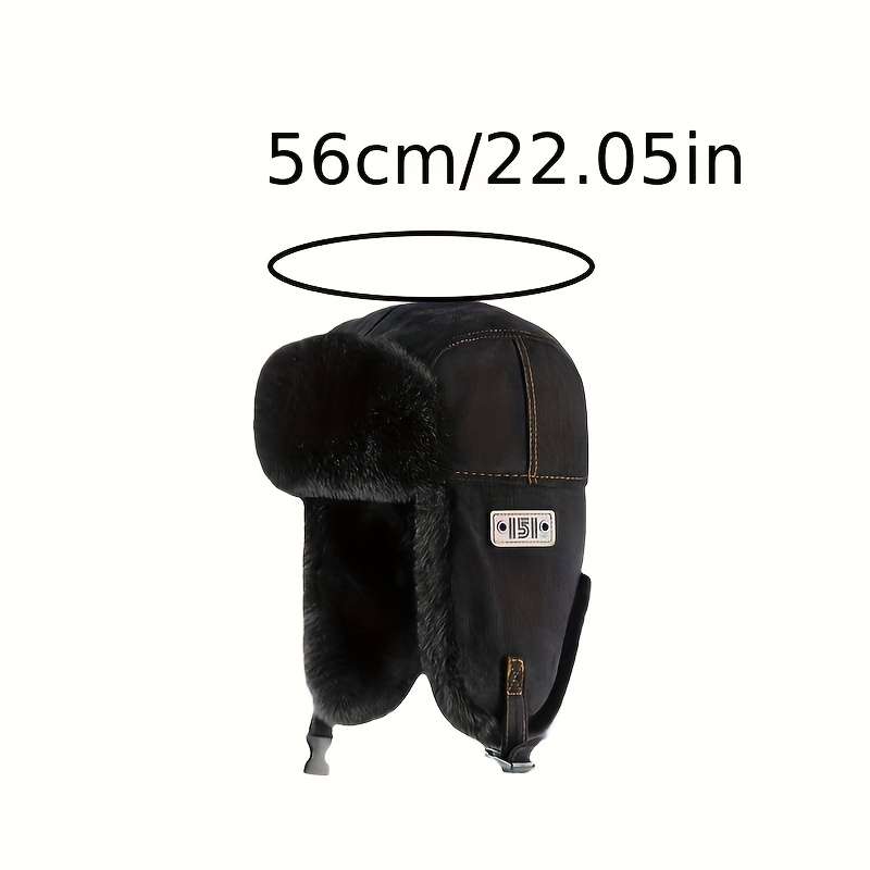 1pc Unisex Bomber Hat with Earflaps 100% Polyester Winter Pilot Cap Lightweight Knit Non-Stretc