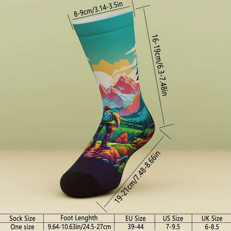 1 Pair Multicolor One Size Socks