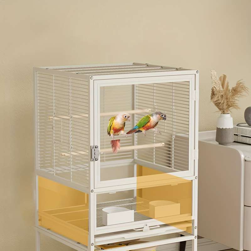 1pc Single-layer standard cage (transparent and high-heightened) with pulley Pet Cage