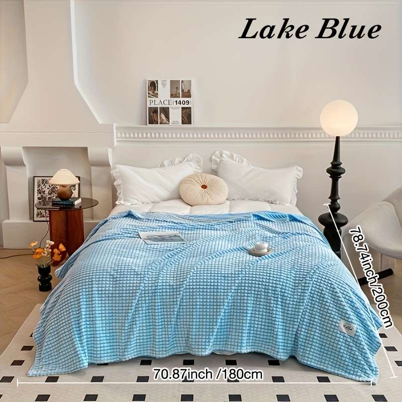 1ps Blanket Color Navy Blue size 100x150cm
