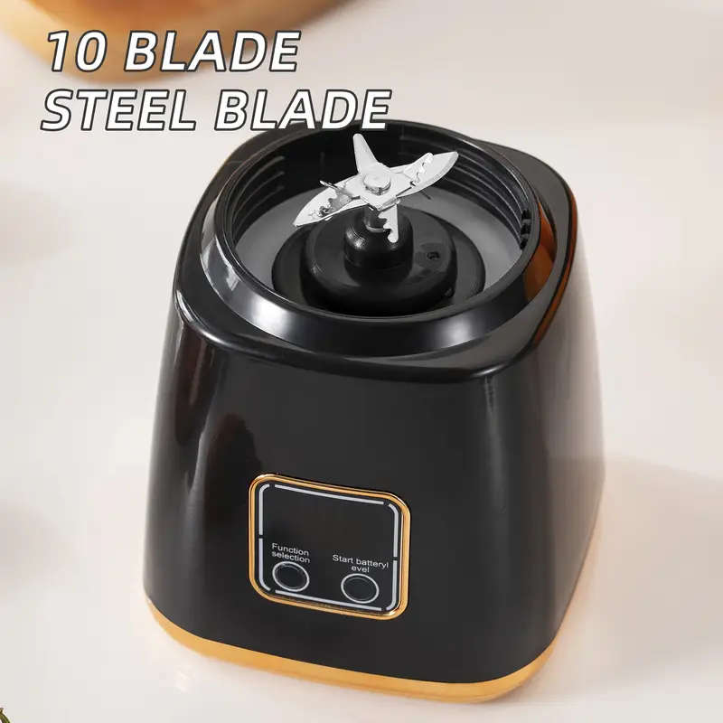 Portable Blender, Compact 7.4V Mini Juicer | Easy-Clean, Digital Display, Stainless Steel Blades,