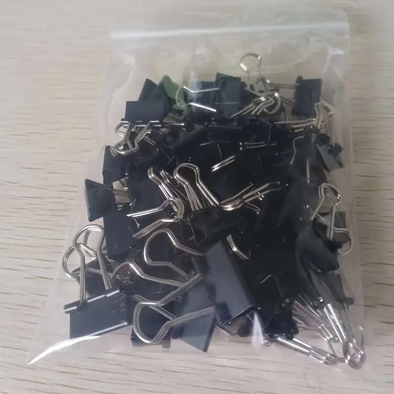 30pcs Durable Rust-Resistant Metal Binder Clips Small Paper Clamps for Office Classroom Teachers