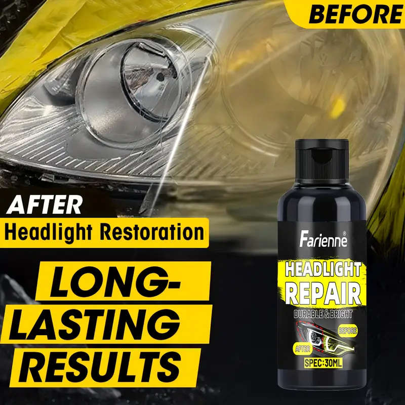 1pc Headlight Restore and Protect Cream Removes Yellowing and Dullness Restores Brightness and Clari