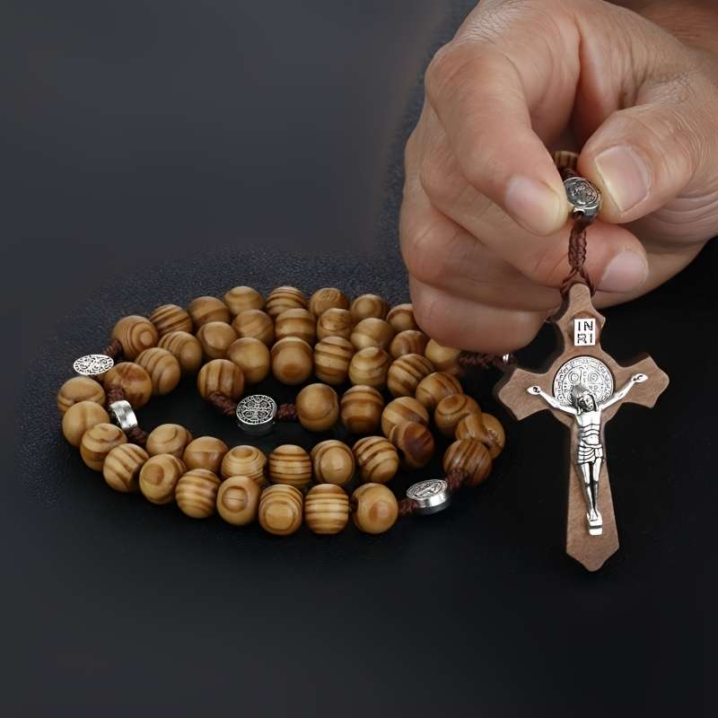 1 Piece A Brown Jesus Theme Pendant