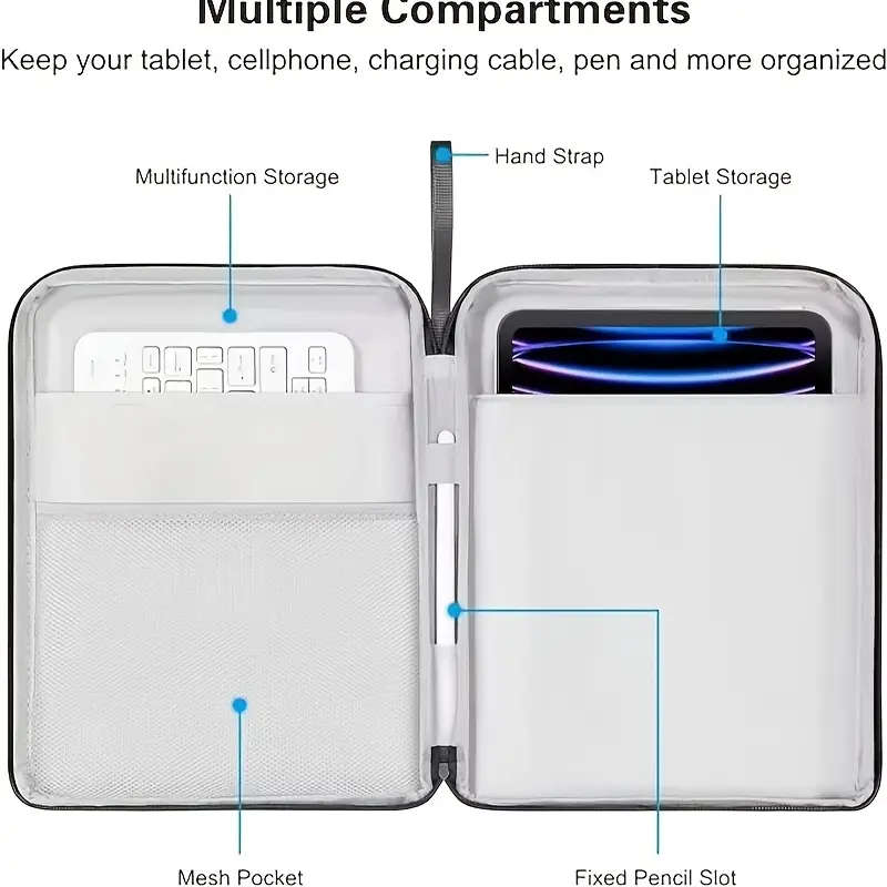 1pc Tablet Storage Bag Protective Sleeve Laptops Durable Carrying Case 24x31cm