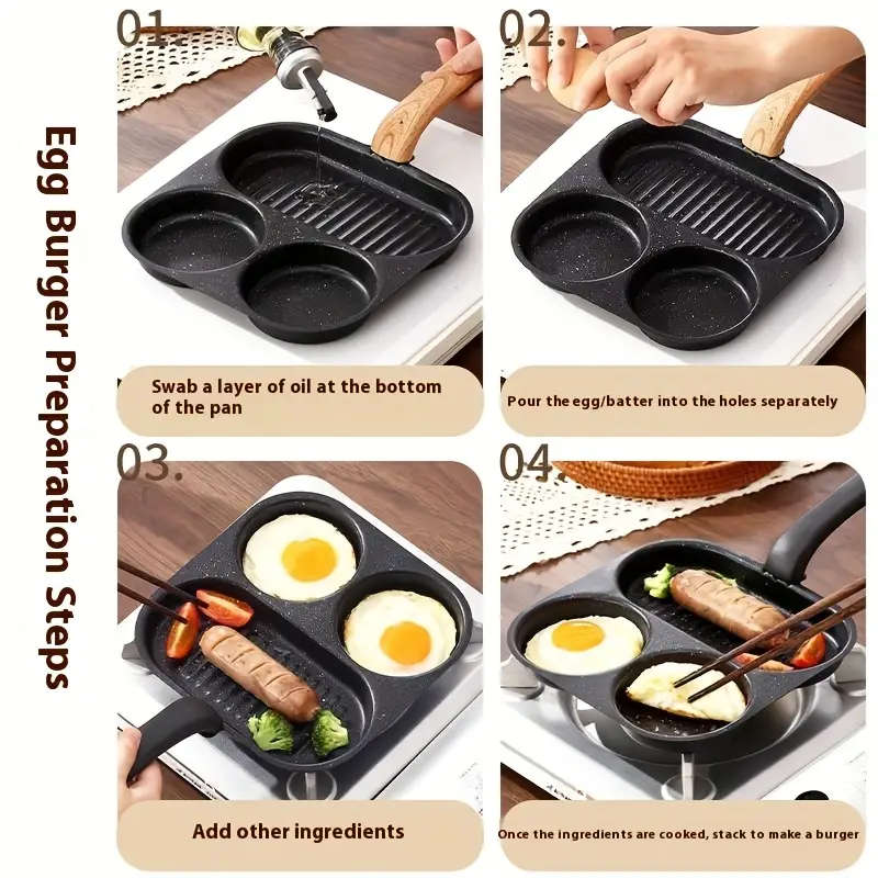 3-In-1 Breakfast Thick Frying Pan