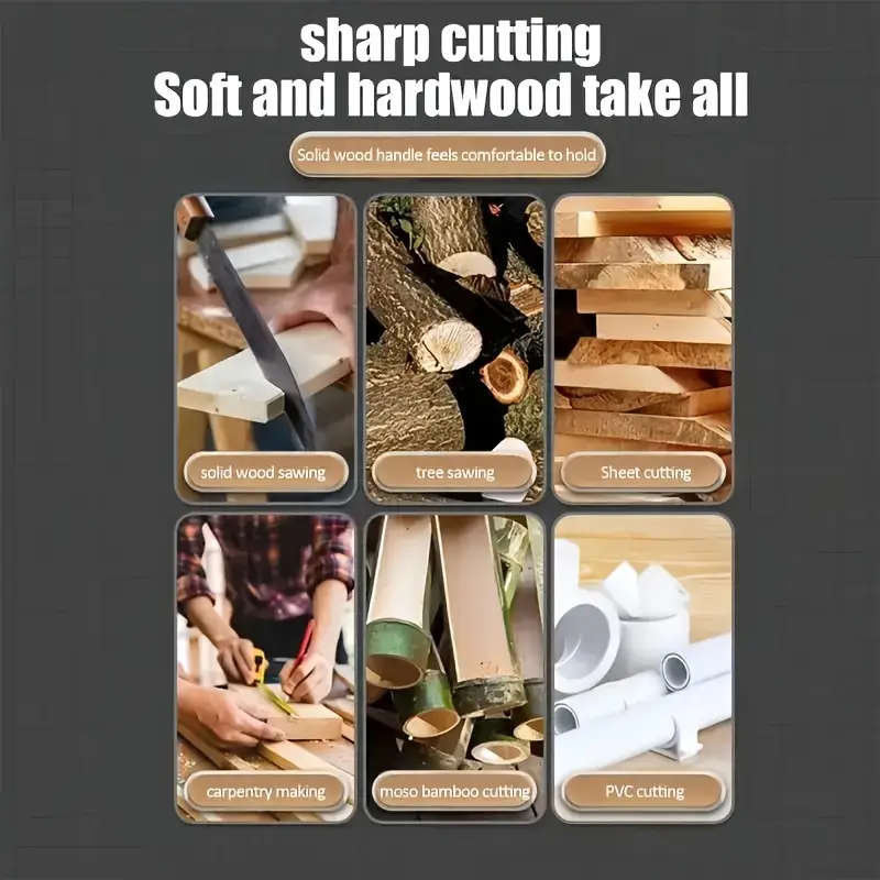 Versatile SK5 Steel Folding Saw with Ergonomic Handle Safety Lock Ideal for Woodworking Branch Trimm