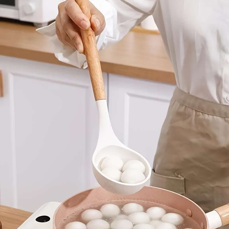 3pcs Silicone Kitchen Utensil Set Heat-resistant Food Grade Spatula Spoon and Flipper with G