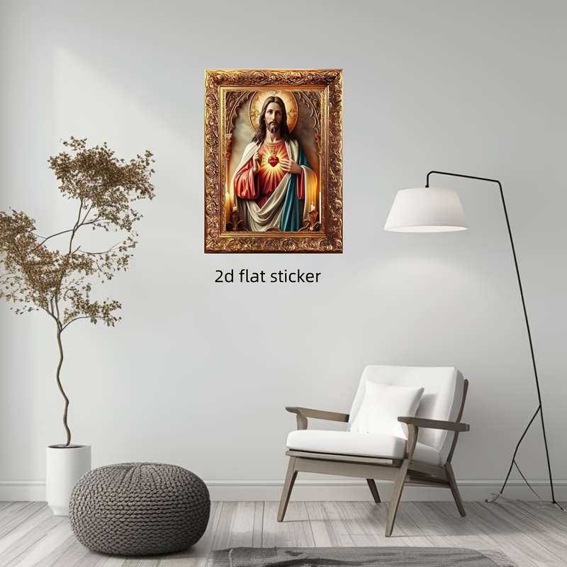1pc Pvc Jesus Christian Themed Stickers