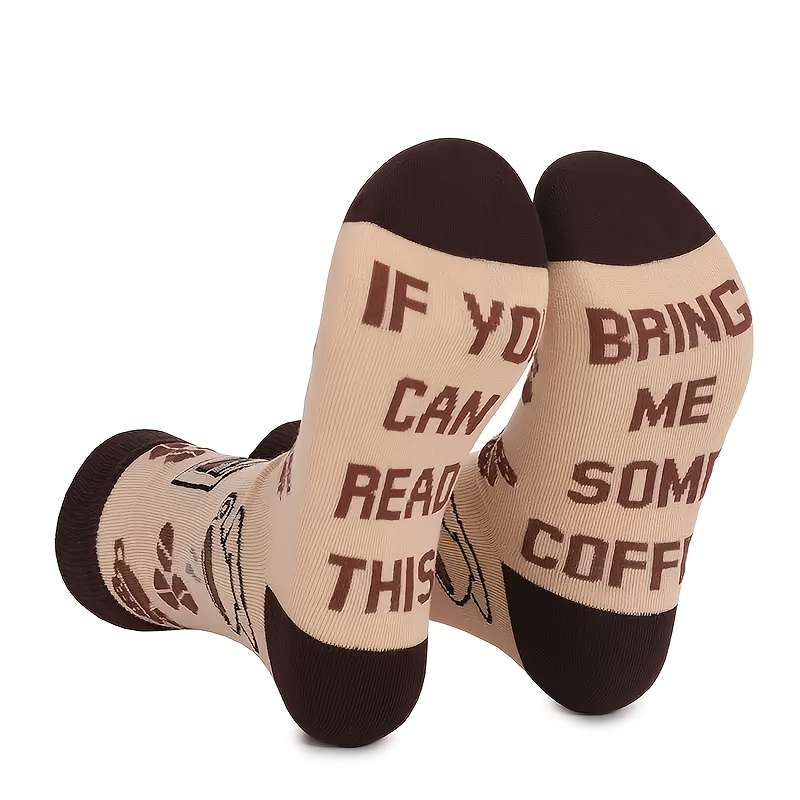 1 Pair Of Brown One Size Socks