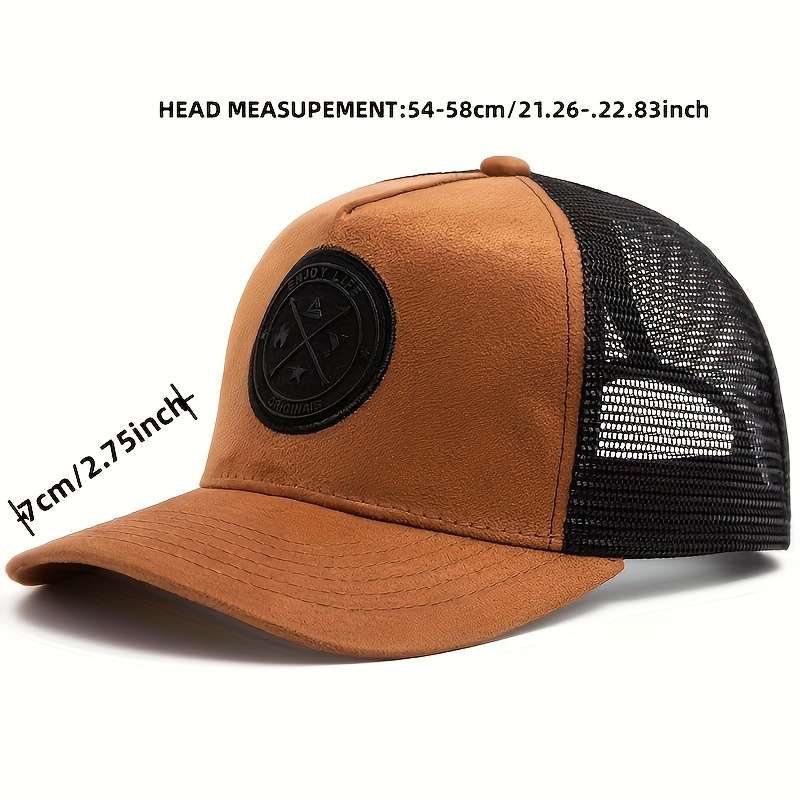 1pc Spring And Summer Round Label Letter Baseball Cap Featuring an Embossed Logo Badge Sunsha