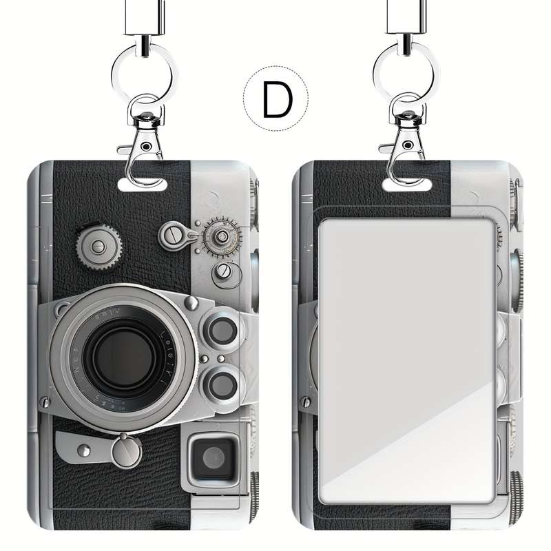 1pc A Retro Camera-Themed Card Holder for Doctors And Nurses Suitable for Bus Cards And Student ID