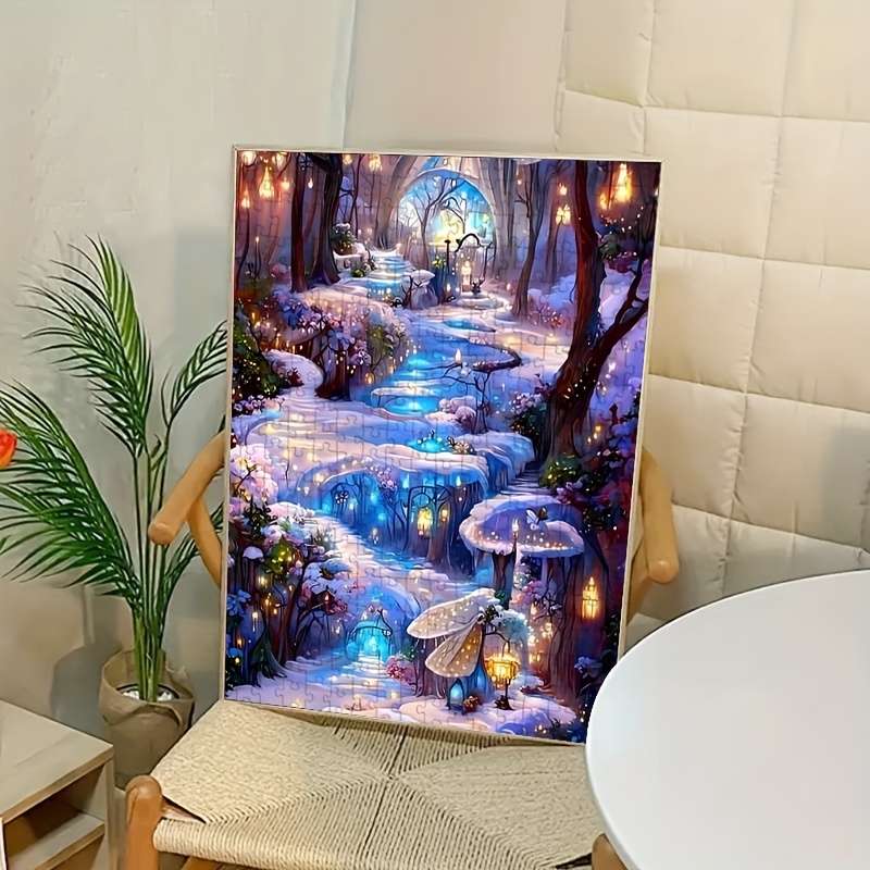 1000pcs Enchanting Winter Wonderland Jigsaw Puzzle for Adults High Difficulty Dura