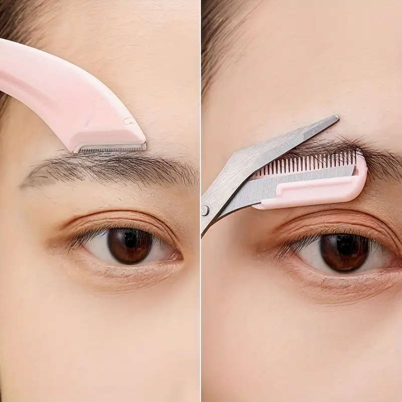 3pcs eyebrow trimming scissors - White