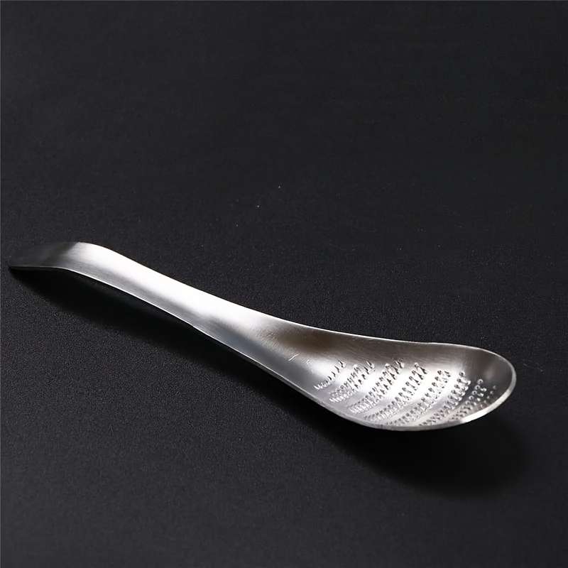 1pc Kitchen Tool Set Stainless Steel Spoon Design Ginger Garlic Wasabi Mustard Grater Multi-P