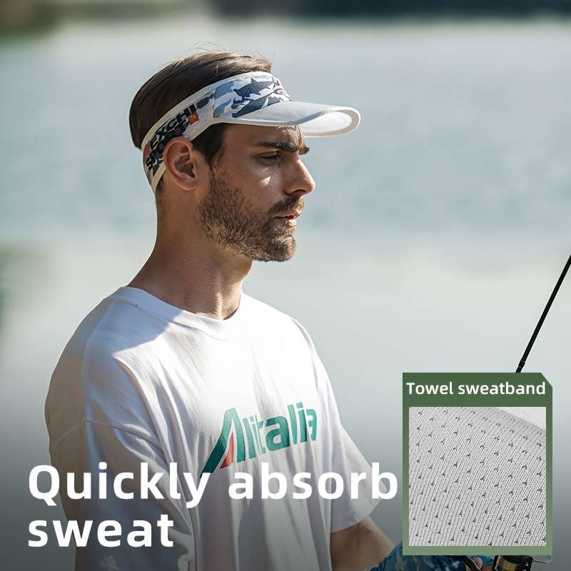 1pc GOLOVEJOY Unisex Summer Outdoor Sports Visor Cap Breathable Sweat-Wicking Sun Protection Hat