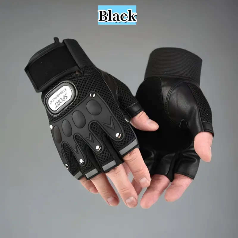 Non-Slip Half-Finger Sports Gloves for Outdoor Activities Durable Wear-Resistant Cycling Training