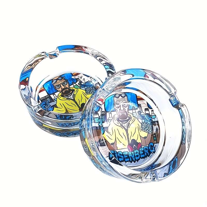 1pc Glass Ashtray 8.48 cm Round Mini Size Perfect for Home Office Bar Decor an Ideal Gift