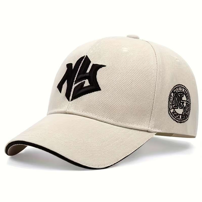 1pc Men'S Classic Embroidered Trucker Cap 100% Polyester Adjustable Dad Hat with Alphabet Pat