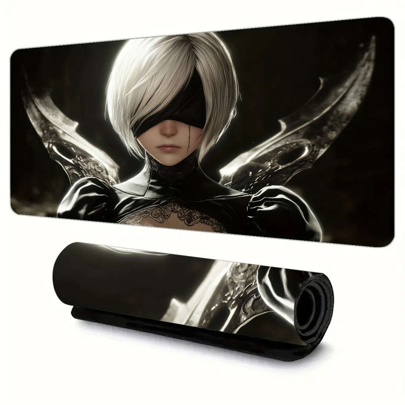 1pc 40x90cm  Durable Gaming Mouse Pad with Stylish Modern Female Character Design