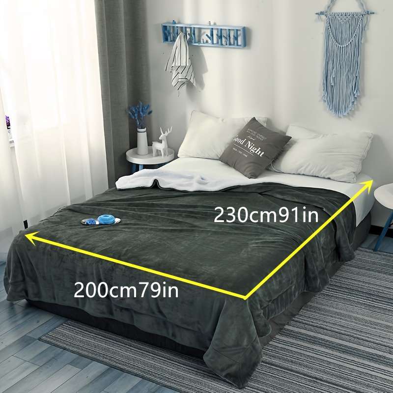 1ps Blanket Color Dark Gray size 200x230cm