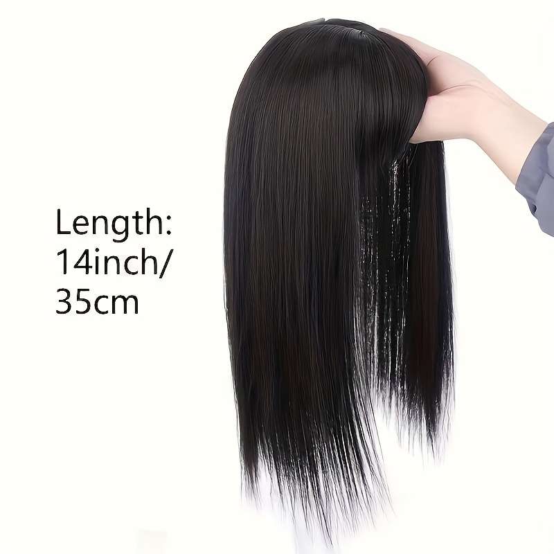1Pc Dark Brown 35.56cm Fashion Design Wig