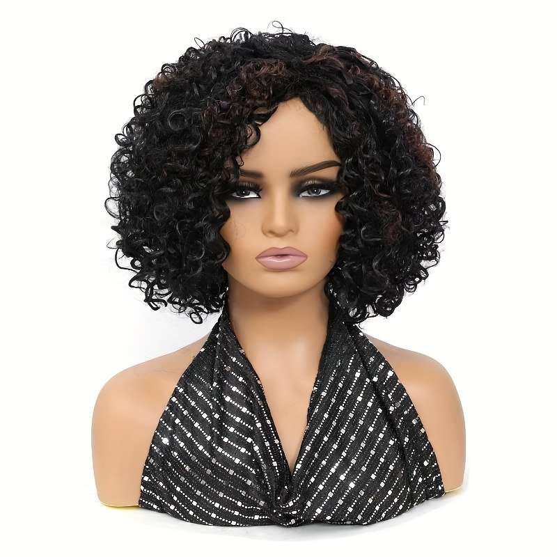 1Pc Black 30.48cm Fashion Design Wig