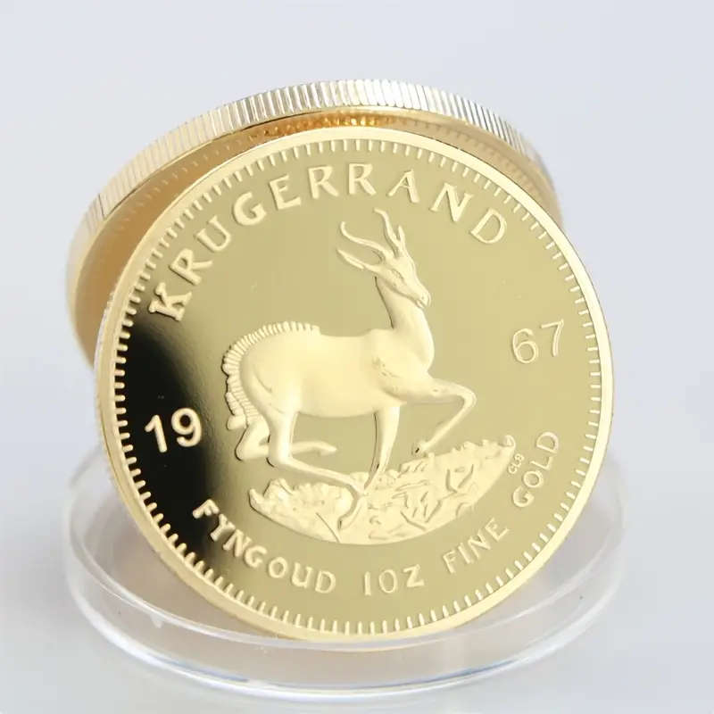 Krugerrand Gold Coin Replica, 1oz Paul Kruger, Capsule Included