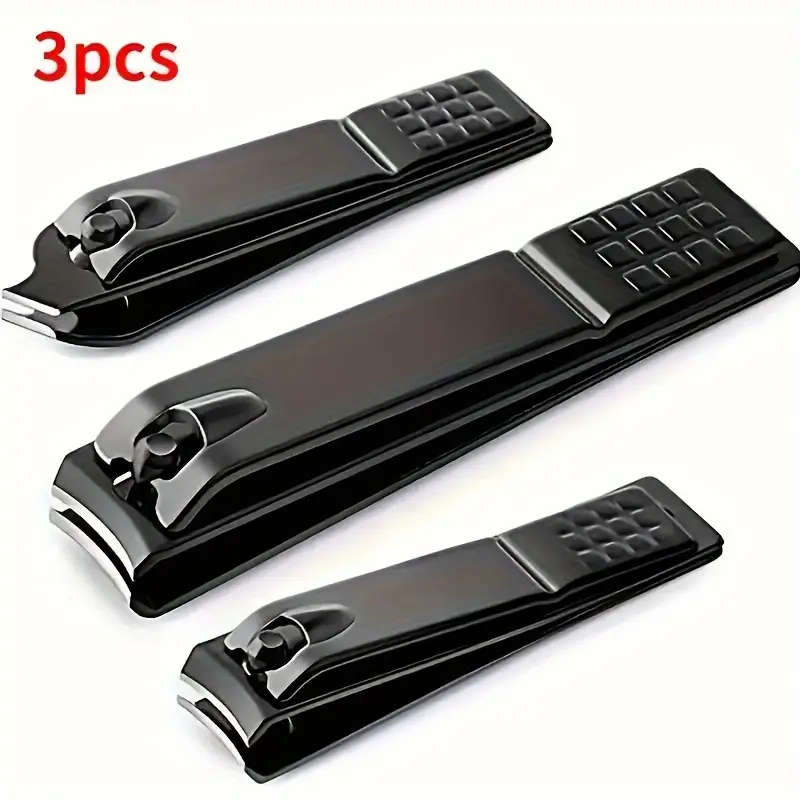 3-PIECE STAINLESS STEEL MANICURE PEDICURE SET SHARP NAIL CLIPPERS
