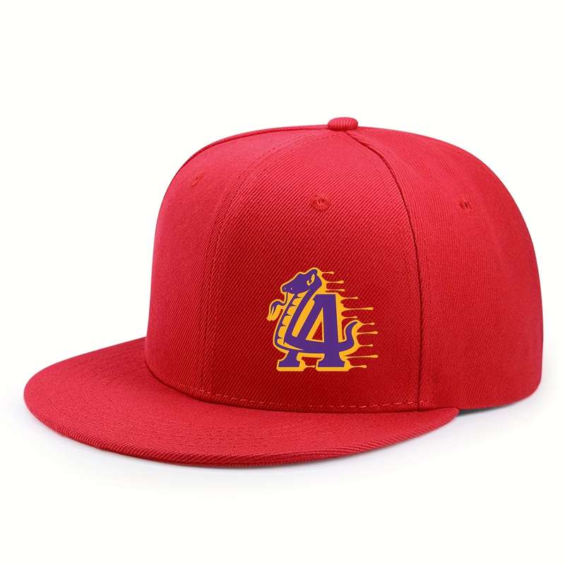 1pc Everyday Comfort Black Purple Adjustable Baseball Cap with "LA" Design Breathable Urban