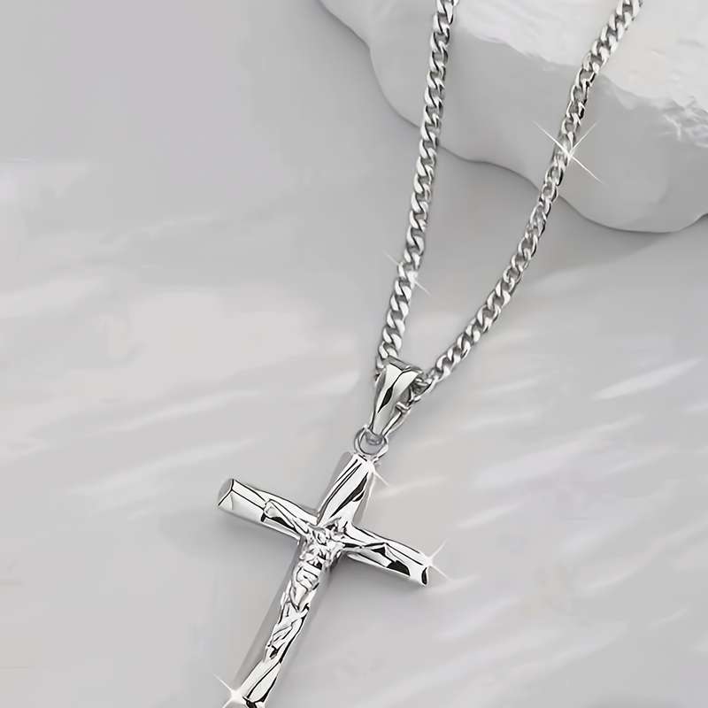 1 Piece Silvery Jesus Theme Pendant