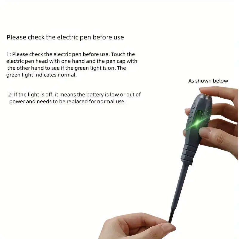 1pc Smart LED Dual-Light Voltage Tester with Screwdriver Head High Brightness Non-Rechargeable Batte