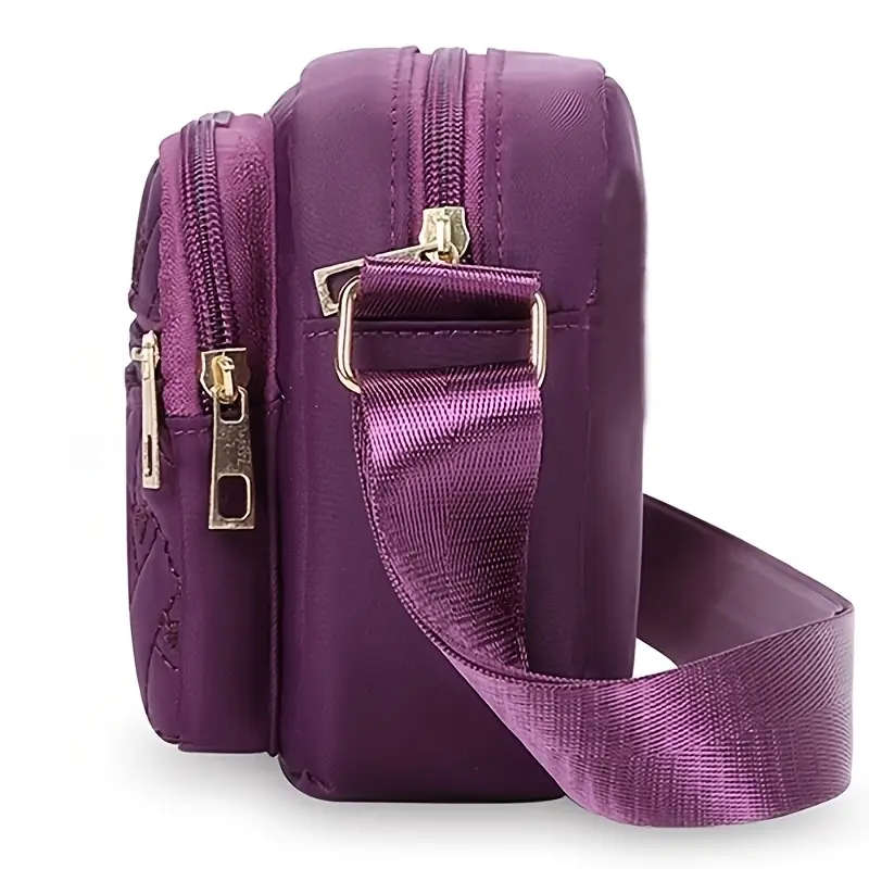 1pc Crossbody Bag for Women Lightweight Casual Sports Travel Canvas Bag with Adjustable Strap Color