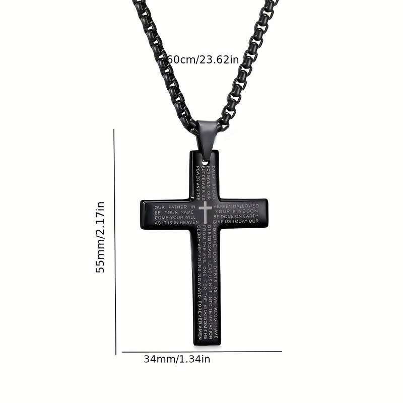 1 Piece Black Jesus Theme Pendant