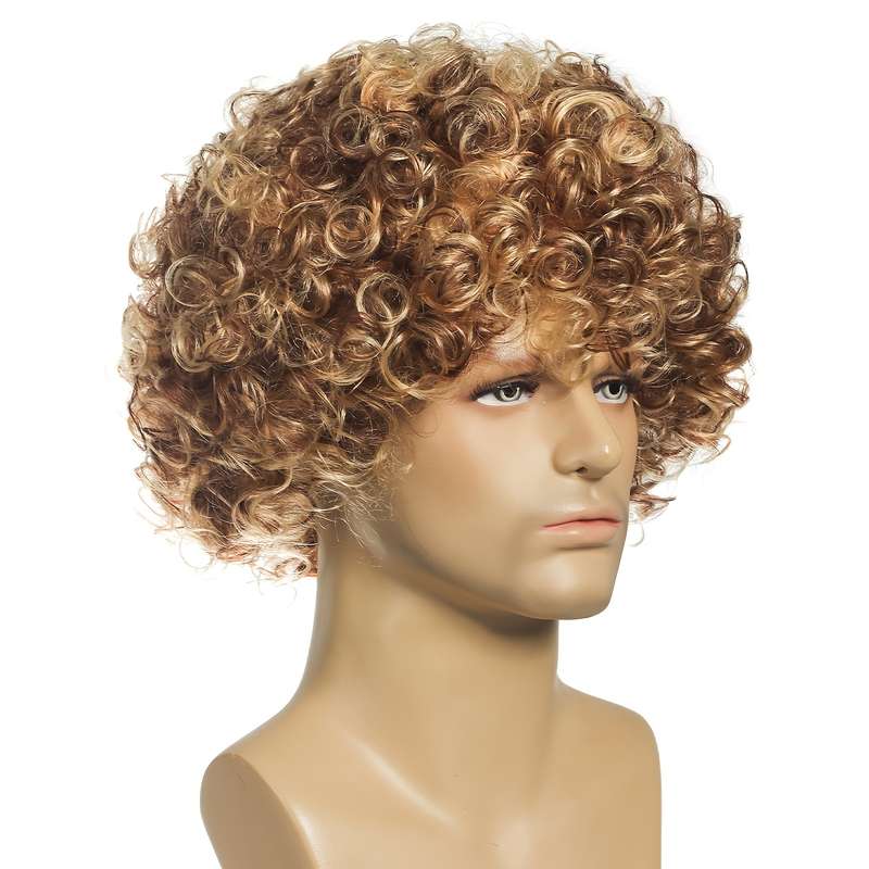 1Pc Golden Yellow 30.48cm Fashion Design Wig