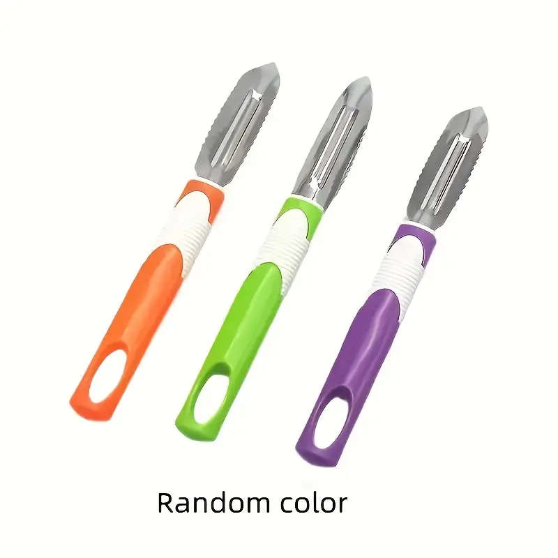 1pc 2-in-1 Stainless Steel Vegetable Peeler and Potato Slicer Multifunctional Rotating Dual Blades T