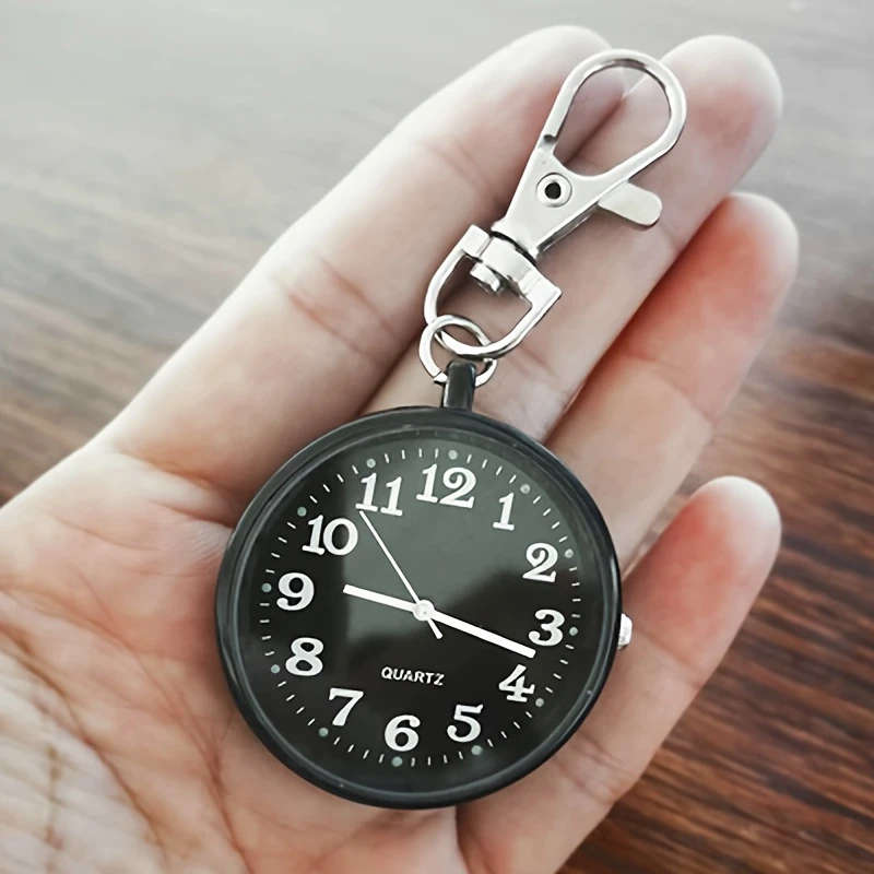 1pc Minimalist Keychain Pocket Watch Color Sent Randomly