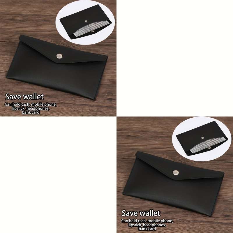 1pc A Wallet Made of Faux Leather with 1 Or 2 Buttons a Reusable Coin Envelope Wallet a Simple So