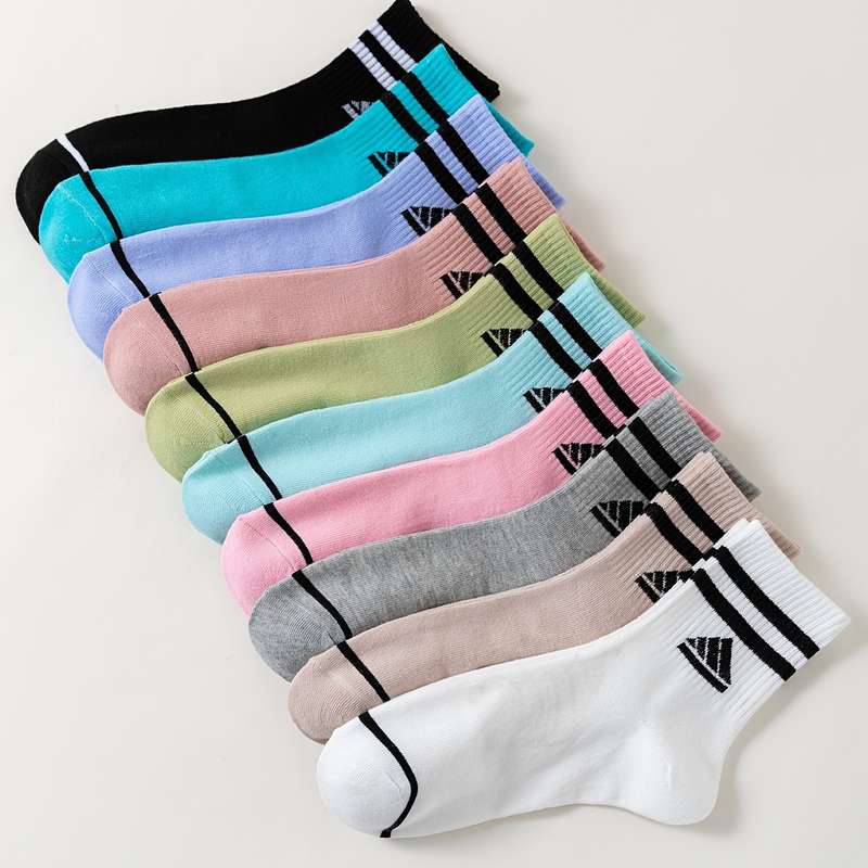 Sock 10 Pairs Colorful  One Size