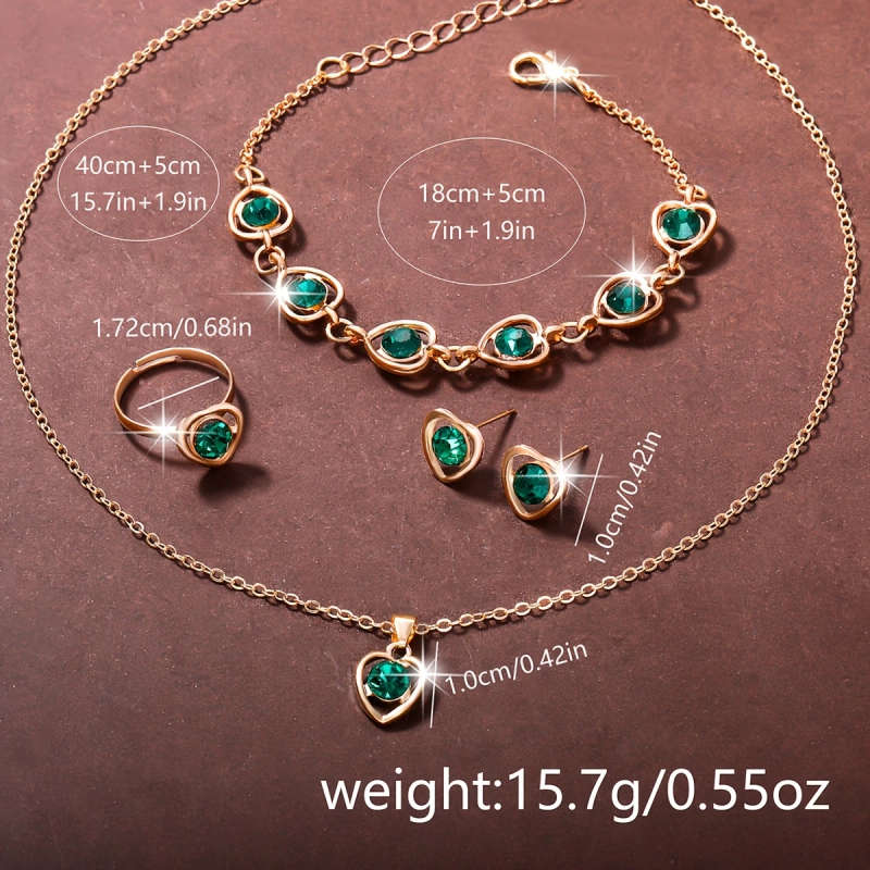 5pcs Set A Casual Fashion Quartz Watch for Women Featuring a Roman Dial Along with a Set