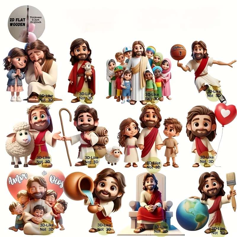 12pcs Jesus Theme Pendant