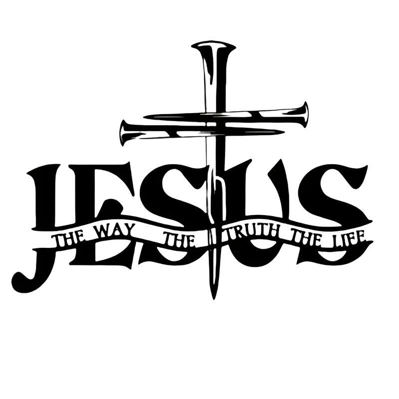 1pc   13.97cmx11.0cm Jesus Christian Themed Stickers