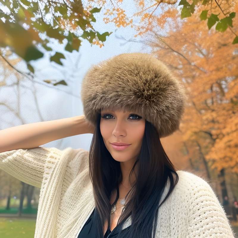 1pc Thickened Warm Windproof Fisherman Hat New Women's Winter Mongolian Coldproof Hat
