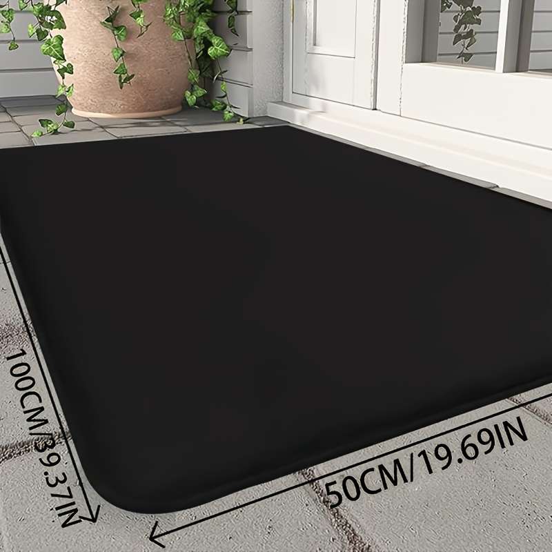 1Pc Black 50x100cm Floor Mat